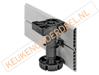 Plinthouder t.b.v. stelpoot &Oslash;33-34mm voor PVC plinten
