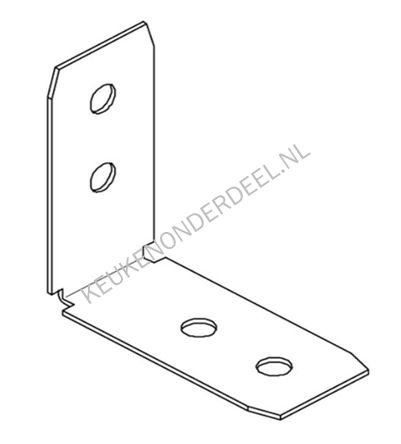Hoekstuk 90&deg; voor greeplijst