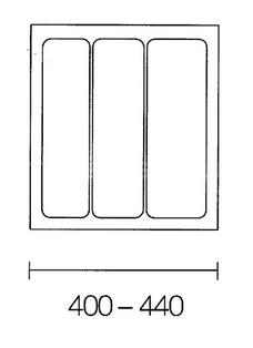 Universele indeling werkbestek 500mm