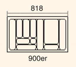 Kunststof bestekindeling 900mm
