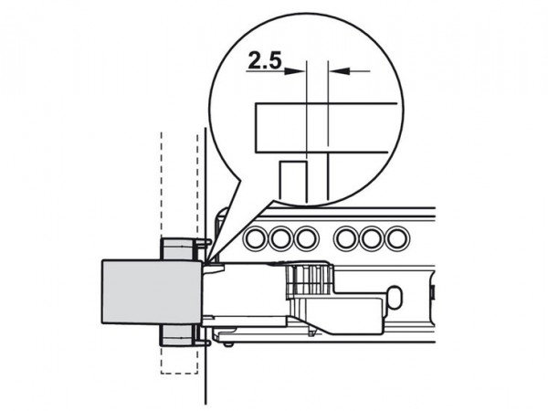 Frontvoegmal TIP-ON BLUMOTION