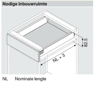 Antaro set lade N, wit, diepte 400mm, 30kg