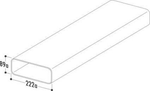 COMPAIR&reg; Flow 150 F-VRO 1000 ventilatiebuis (recht)