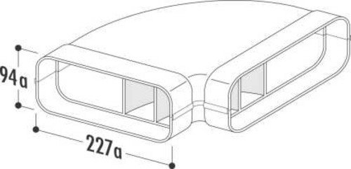 COMPAIR&reg; Flow 150 F-RBH 90 horizontale buisbocht 90&deg;