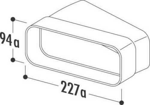 COMPAIR&reg; Flow 150 F-RBH 15 buisbocht horizontaal 15&deg;