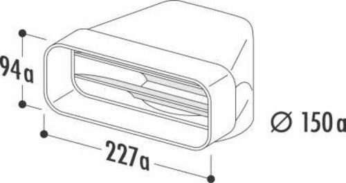 COMPAIR&reg; Flow 150 F-UR omkeerstuk 90&deg;