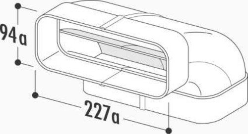 COMPAIR&reg; Flow 150 F-RBV 90 buisbocht verticaal 90&deg;