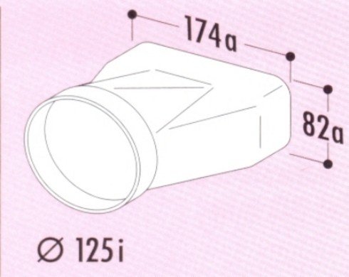 COMPAIR&reg; Flow 125 MF-EST eindstuk (recht)