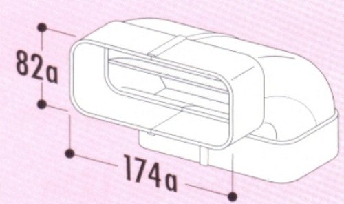 COMPAIR&reg; Flow 125 MF-RBV buisbocht verticaal 90&deg;