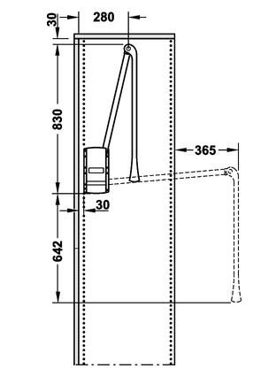 Garderobelift 440-610mm (10 kg)