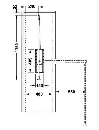 Garderobelift Pro 870-1190mm (15kg)