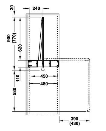 Garderobelift Super Pro 800-1250mm (18kg)