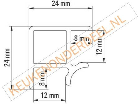Hoekverbinder voor plint 12mm