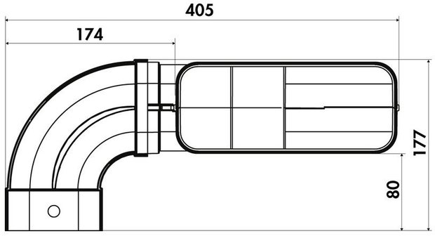 Flow 150 bochtenset voor downdraft