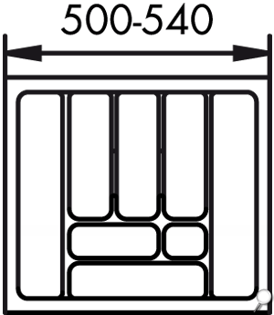 STOREX bestekindeling voor kast 600mm