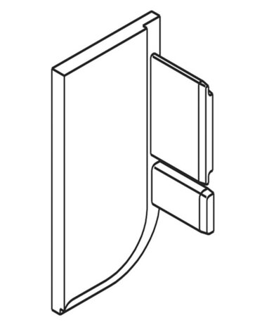 Eindkap links L-profiel zilverkleurig