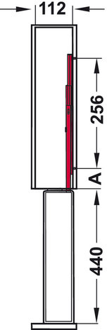 Uittrekelement voor onderkast 15cm