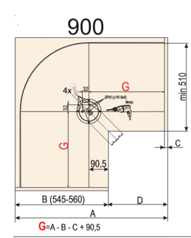 Kessebohmer Revo 90 draaiplateauset Arena Plus