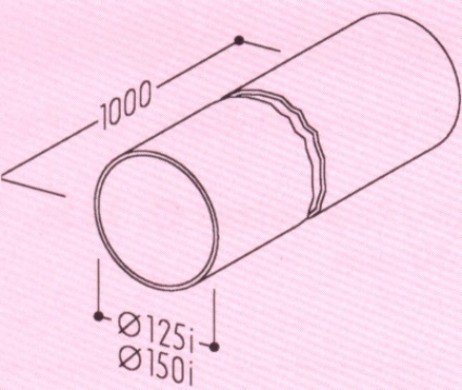 COMPAIR&reg; Flow 125 luchtafvoerbuis 350mm (rond)