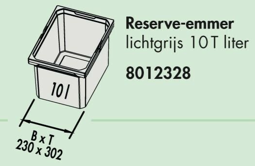 Cox&reg; Box 1T en 2T, 10 T liter, hoogte 216mm